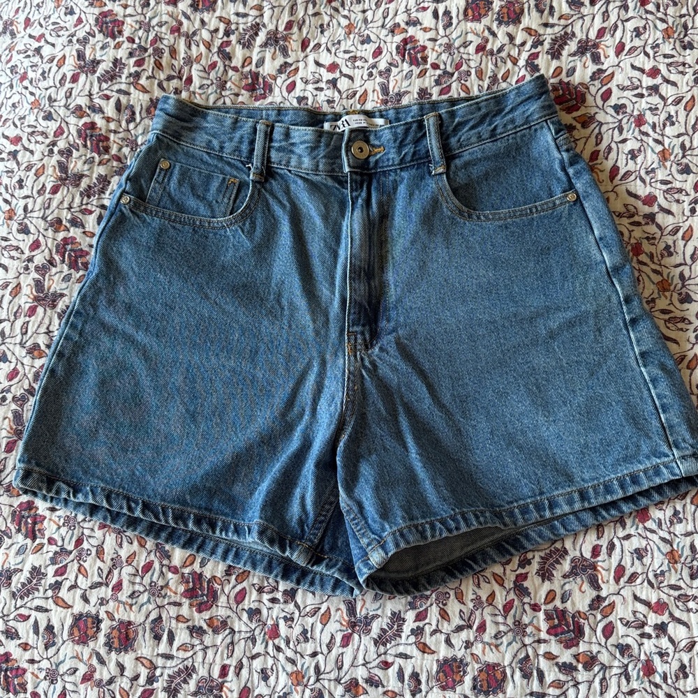Zara Blue Denim Jean Shorts